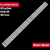 ไฟแบล็คไลท์ Led 6V 987มม. สำหรับซ่อมโรบา Js-D-Jp50dm-101ec81112 50นิ้ว5ชิ้น/เซ็ตทีวีบาร์ R72-50d04-024 E50dm1000 /Fhd Ms-L2608 V1