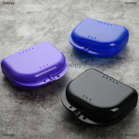 Snoopy กล่องยึดฟันกล่องรั้งภาชนะ mouthguard denture Storage Case CLEANER