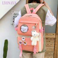 Kawaii Womens Backpack 4 Pcs Set School Bags For Girls Casual Classical Unisex Large Laptop Cute New Casual Backpacks Fashion