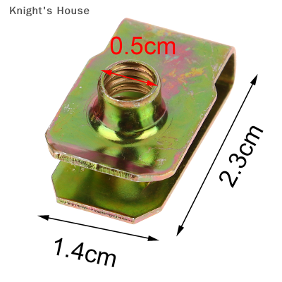 Knights House 10ชิ้น304สแตนเลสรูปตัวยูคลิปกับเกลียวประเภท B สปริงนัท M8 M6รีดน๊อตสปริงน๊อตสำหรับชิ้นส่วนรถยนต์