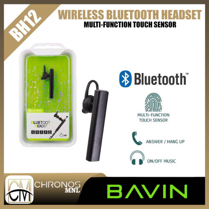 CHRONOS | BAVIN BH12 Bluetooth Earphone | Lazada PH