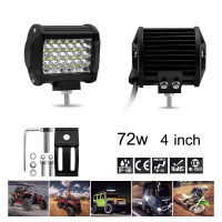 72W 4inch LED Combo แถบแสงสำหรับทำงาน Spotlight Off - road Driving ไฟตัดหมอกสำหรับรถบรรทุก（1pcs）