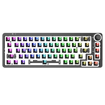 3 Modes 60 Percent NKRO DIY Mechanical Hotswap Keyboard Ergonomic 68 Keys RGB Wireless Gaming Keyboard for 3Pin5Pin Switch