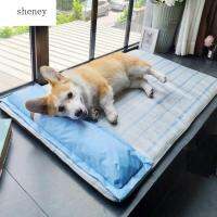 SHENEY เสื่อเย็นสัตว์เลี้ยงเนื้อนิ่มระบายอากาศได้ถอดออกได้แผ่นอุปกรณ์สัตว์เลี้ยงระบายความร้อนด้วยหมอนฤดูร้อนที่นอนสุนัขฤดูร้อน