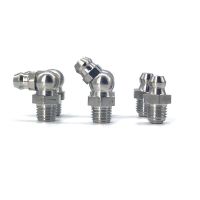 ♗♗✱ s0ukar Grease Nipple SS201 SS304 Metric Male Thread Straight Elbow Type Zerk Fitting for Gun