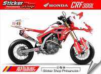 สติ๊กเกอร์ติดรถ วิบาก เอ็นดูโร่ รุ่น CRF 300L ชุดเต็มทั้งคัน สติ๊กเกอร์สีสด สวยคม ทนความร้อนได้สูง เคลือบใสกันรอย เปลี่ยนเบอร์ทักแชท