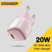 [ใหม่2023] Essager USB C PD 20W ประเภท C Mini ชาร์จเร็วสำหรับ iPhone Pro Xiaomi Samsung Huawei PocoX3 C USB โทรศัพท์ Quick Charging