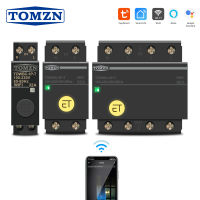 Din Rail WIFI Circuit Breaker สวิตช์อัจฉริยะรีโมทคอนลโดย Smart Life TUYA สำหรับ Smart Home MCB TOMZN Mini TOWBC-4P-T