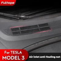 Futhope Air Inlet Protective Cover for Tesla 2021-2022 Model 3 Anti-insect Anti-fouling Front Cover Air-conditioning Cover