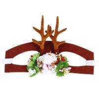 Christmas Pet Cat Dog Caps Reindeer Hat Headwear Headdress For Pet Holiday Party Costume