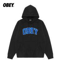 Obey เสื้อฮู้ดดี้ แขนยาว พิมพ์ลายตัวอักษร อินเทรนด์ ลําลอง สําหรับผู้ชาย lwk