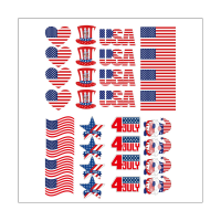 100PCS Independence Day Flower Arm Sticker for Face and Arm Flag Pattern Decorative Water Transfer Independence Day Sticker