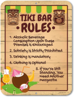 Wanghuilishop Tiki Bar Decor And Signs-ป้ายโลหะดีบุกแปลกใหม่สำหรับบ้านห้องน้ำและร้านอาหาร-ป้ายโลหะกฎบาร์