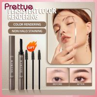 Prettye KIMUSE ปากกาครีมคิ้วกันน้ำ【ของขวัญฟรี】คิ้วสีเทาสีน้ำตาลธรรมชาติที่ติดทนนานไม่ซีดจางไม่มีรอยเปื้อนดินสอเขียนคิ้วการแต่งหน้า