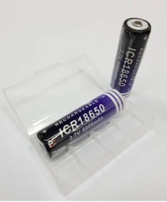 ถ่าน 18650 รุ่นมีหัวเหมาะสำหรับไฟฉาย 6000mAh แพคคู่