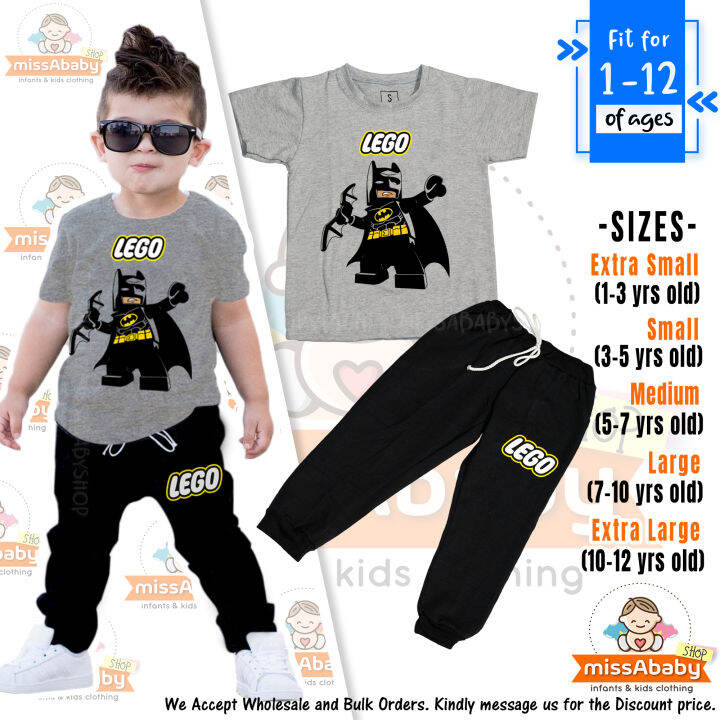 The Lego Batman Shirt and Jogger Pants Terno for Kids (1 to 12 yrs old ...
