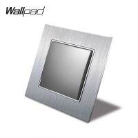 ปลั๊กอียูคู่สีเงินสำหรับ Eu Box Wallpad 156*86มม. 110V-240V แผงโลหะซาตินผนัง16a ปลั๊กไฟฟ้า