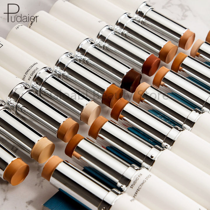 pudaier-highlight-stick-cream-foundation-concealer-pen-long-lasting-waterproof-primer-contour-stick-cover-dark-circles-makeup