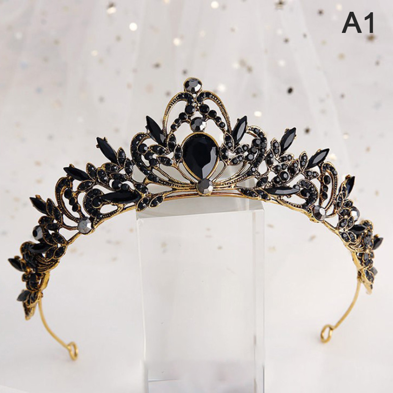 Baroque Wedding Bridal Tiara Handmade Vintage Queen Crystal Crown Headband US 