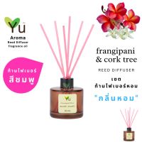 ขายดี? ก้านไม้หอม ไฟเบอร์สีชมพู 50 ML. กลิ่น FRANGIPANI &amp; CORK TREE :กลิ่นหอมหวานคลาสสิค กลิ่นดอกไม้ที่ได้รับความนิยม