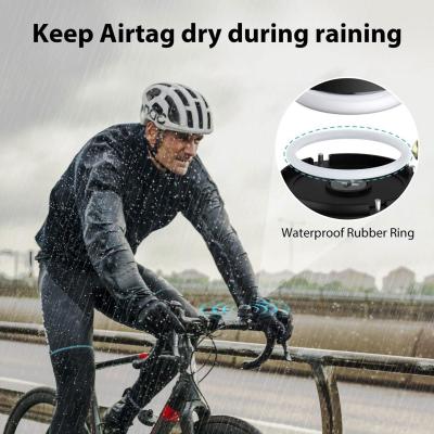 กระดิ่งจักรยานคลาสสิกสำหรับ Airtag เคสกันน้ำจักรยานกระดิ่งขี่จักรยานสำหรับ Air Tag GPS Tracker Accessories สีดำ