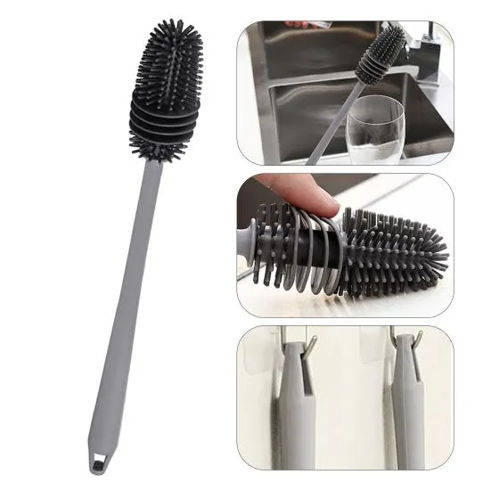 Silicone Bottle Brush, Dishwashing Cleaning Brush Set, Baby Bottle