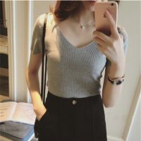 RM LADIES V NECK KNITTED BLOUSE