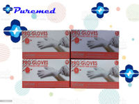 PRO GLOVES LATEX POWDER FREE ถุงมือตรวจโรค โปรโกลฟ ลาเท็กซ์ ชนิดไม่มีแป้ง (100ชิ้น/กล่อง)