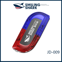 SmilingShark JD-009ไฟเตือน LED สีแดงสีฟ้าไหล่คลิปแสง Usb ชาร์จกันน้ำกระพริบสีแดงไฟเตือนความปลอดภัยสัญญาณการรักษาความปลอดภัยตระเวนอิเล็กทรอนิกส์นกหวีดเตือนเสียงกลางแจ้งคืน Patrolsafe ขับรถวิ่งขี่จักรยานแสง