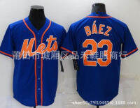 ?เสื้อเจอร์ซีย์เบสบอลเอมเอวบี2023ชุดบอลนครหลวง12 # Lindor 20 # Alonso 48 # Degrom23 # Baez ชุดบอล