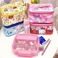 ✑✺✙ Sanrio kawaii cartoon anime cinnamon rolls black rice my melody lunch bag cute picnic insulated breakfast box girl bento box