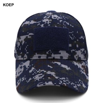 Koep ชุดยุทธวิธี13สีหมวกเดินป่าพรางสำหรับล่าสัตว์กลางแจ้งหมวกทรงเบสบอลลายพรางหมวกตกปลาผู้ชาย
