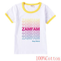 ZAMFAM เสื้อผ้าฝ้ายบริสุทธิ์เด็กผู้ชายเสื้อแขนสั้นสำหรับเด็กหญิงเสื้อยืดฤดูร้อน0000