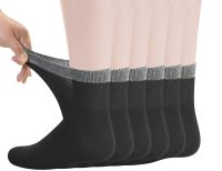 【jw】✗  Mens Diabetic Ankle Socks with Seamless Toe and Non-Binding Top6 Pairs L Size(10-13)