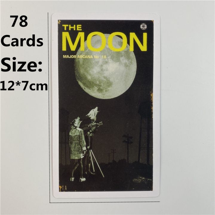 ไพ่ทาโรต์สำหรับเด็กผู้หญิงขนาดใหญ่12-7ซม-โปสเตอร์แบบเก่าโดย-todd-alcot-เวอร์ชันภาษาอังกฤษพร้อมคู่มือสำหรับผู้เริ่มต้นเกมคณะกรรมการดาดฟ้า