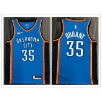 Oklahoma City Thunder No. แบบกดร้อน เสื้อกีฬาบาสเก็ตบอล 35 Durant สีฟ้า