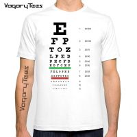 Vagarytees 2022 MenS Funny Visual Acuity Charts Design T Shirt Male Fashion Cool Tops Hipster Printed Summer Tees