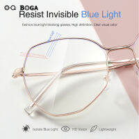 OQ BOGA 3สี Unisex แฟชั่นป้องกันแสงสีฟ้ารังสีแว่นคอมพิวเตอร์ผู้หญิงผู้ชาย Pelindung Mata แว่นตากรอบแปดเหลี่ยม