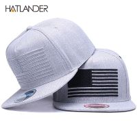 HATLANDER หมวกแก๊ปหมวกฮิปฮอปสแนปแบคผู้ชาย,【Laoxiao YYDS】หมวกแก๊ป Gorras Flat Bill หมวกเบสบอลเท่ปักธง3D หมวกแก็ปคลุมหน้าประตู