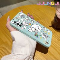 Jjlingji เคสสำหรับ Xiaomi MI Redmi 9T Redmi 9 Power เคสลายการ์ตูน Smile Cinnamoroll เคสดีไซน์ใหม่แบบบางสุดสร้างสรรค์เคสป้องกันขอบสี่เหลี่ยมเคสนิ่มเคสปลอกซิลิโคนกันกระแทก