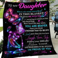 Butterfly to my daughter fleece blanket birthday mom