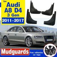 แผ่นบังโคลนรถสำหรับรถ Audi A8 D4 2011 ~ 2017บังโคลนอุปกรณ์ยางบังโคลนน้ำกระเด็น2012 2013 2014 2015 2016 3Rd 3 Gen