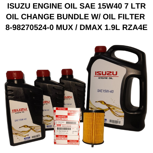 ISUZU ENGINE OIL SAE 15W40 7 LTR OIL CHANGE BUNDLE W/ OIL FILTER 8