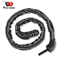 ↂ▬○ WEST BIKING MTB Road Bike Safety Chain Lock Anti-theft Password Bicycle Lock Outdoor Cycling Accessories Motorbike Scooter Lock