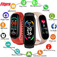 M6 Smart Watch ผู้ชายผู้หญิงออกกำลังกายกีฬาสมาร์ทวงรุ่นบลูทูธเพลงอัตราการเต้นหัวใจถ่ายภาพ S Mart W Atch สำหรับหัวเว่ย Xiaomi