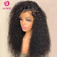 13X4 Jerry Curly Wig Lace Front Wig Deep Kinky Curly Human Hair Wigs Brazilian 4X4 5X5 HD Transparent Lace Frontal Closure Wigs