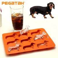 hot【cw】 Dachshund Dog Shaped Silicone Mold and Tray for Drink Maker Chocolate Biscuit Fondant Decoration