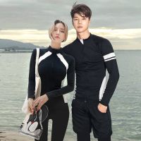 [mingyuang] Swimming trunks long-sleeved swimsuit men and women quick-drying suit diving suitTH