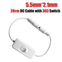 28cm 22AWG 5.5mm 2.1mm DC Cable with ON/OFF Switch 5V 3A Extension Rocker Switch Cord for SMD 5050 3528 LED Strip CCTV Camera