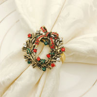 6pcs Christmas reindeer napkin buckle upscale restaurant ho table set Santa napkin ring napkin ring